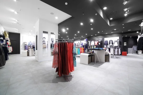 Brand new interior of cloth store — Stock Photo, Image