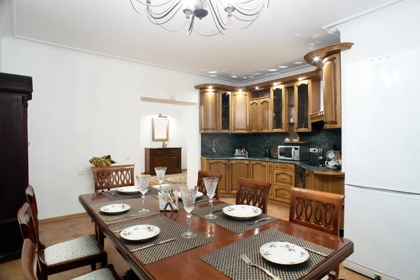 Interior of modern european kitchen — Stock Photo, Image