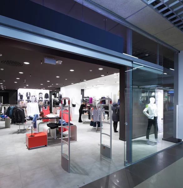 Brand new interior of cloth store — Stock Photo, Image