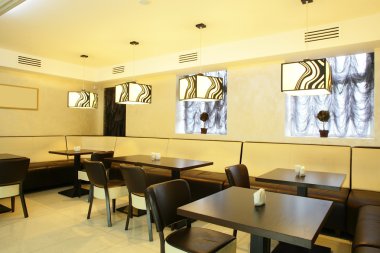 parlak renklerde Avrupa Restoran