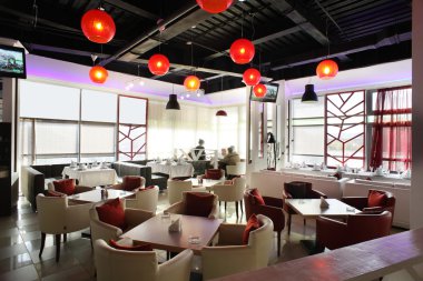 parlak renklerde Avrupa Restoran