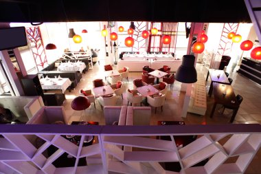 parlak renklerde Avrupa Restoran