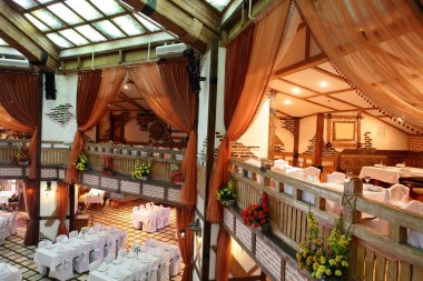 parlak renklerde Avrupa Restoran