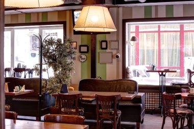 parlak renklerde Avrupa Restoran