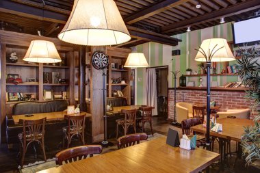 parlak renklerde Avrupa Restoran