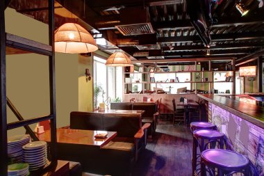 parlak renklerde Avrupa Restoran