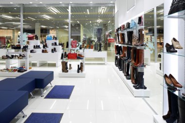 İç modern Avrupa alışveriş Ayakkabı mağazası