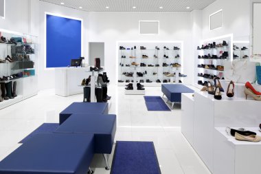 İç modern Avrupa alışveriş Ayakkabı mağazası