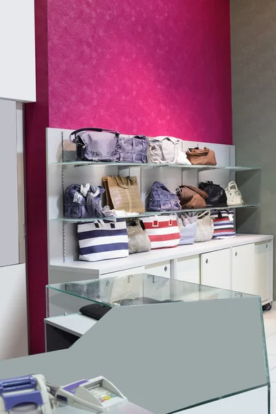 Interior of shoe store in modern european mall — Stock Photo, Image