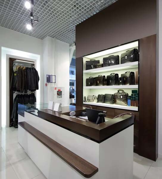 Brand new interior of cloth store — Stock Photo, Image