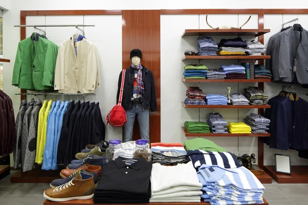 Brand new interior of cloth store — Stock Photo, Image