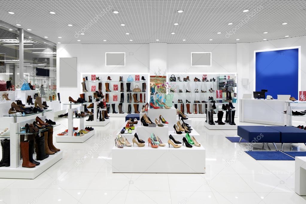 Interior of shoe store in modern european mall Stock Photo fiphoto 60278457