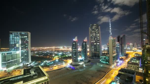 Dubai gece görünümü — Stok video