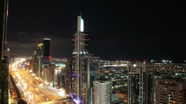 Dubai gece görünümü — Stok video