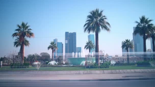 Dubai crossroad  traffic — Stock Video