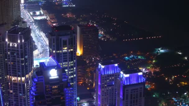 Gece Dubai city — Stok video