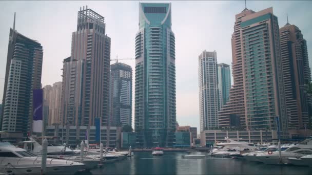 Dubai golfo del puerto deportivo — Vídeos de Stock