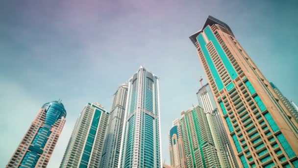 Arranha-céus de Dubai marina — Vídeo de Stock