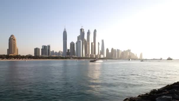 Dubai marina view, Spojené arabské emiráty — Stock video