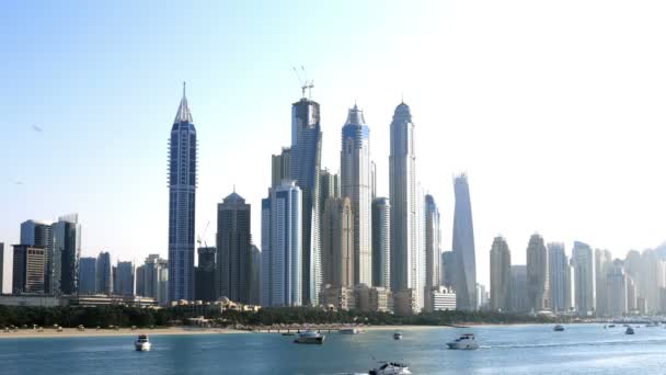 Dubai Marina view, Emirados Árabes Unidos — Vídeo de Stock