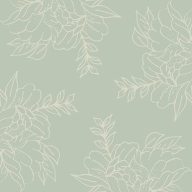 Sosyal ağlarda kurdele dekorasyonu için bir model. Pastel renklerde, çiçekli arka plan. Vektör illüstrasyonu.