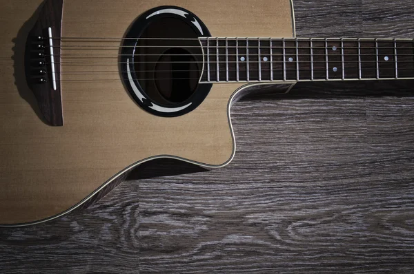 Guitarra acústica close-up — Foto de Stock