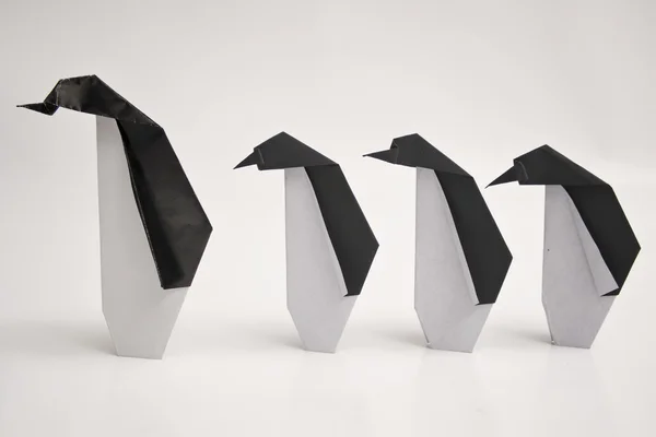 De pinguïns origami — Stockfoto