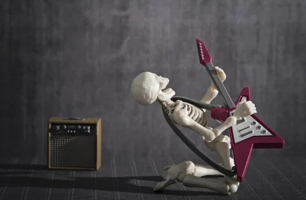 Skelett gitarristen — Stockfoto