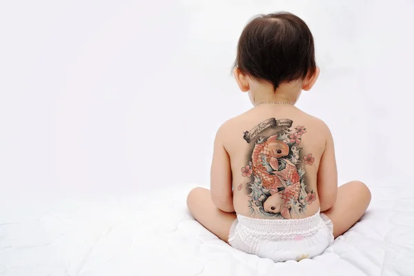 Tatuering av lilla bebis — Stockfoto