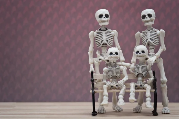 Ritratto della famiglia Skeleton — Foto Stock