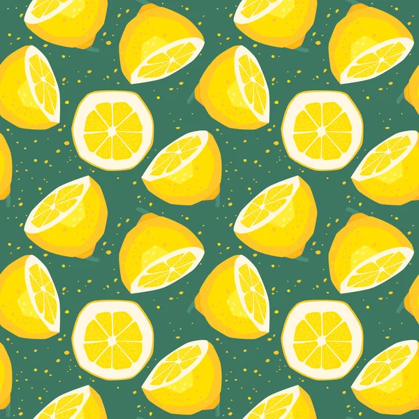 Lemon and lime lemonade seamless, endless pattern vector eps 10 illustration — Stock Vector