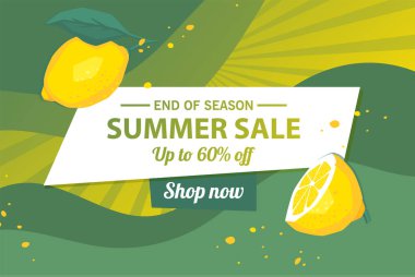 Yaz indirimi afiş şablonu, yaz indirimi reklamınız için parlak arka plan