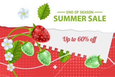 Yaz indirimi afiş şablonu, yaz indirimi reklamınız için parlak arka plan