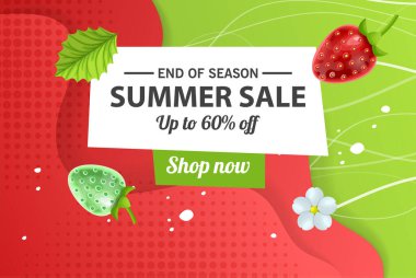 Yaz indirimi afiş şablonu, yaz indirimi reklamınız için parlak arka plan