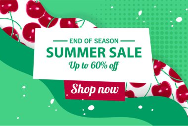 Yaz indirimi afiş şablonu, yaz indirimi reklamınız için parlak arka plan