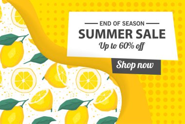 Yaz indirimi afiş şablonu, yaz indirimi reklamınız için parlak arka plan