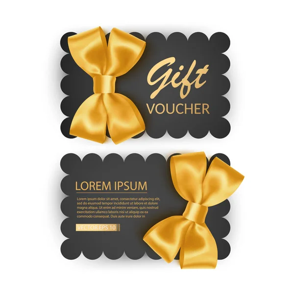 Conjunto Gift Voucher Card Template Publicidade Venda Modelo Com Ilustração —  Vetores de Stock