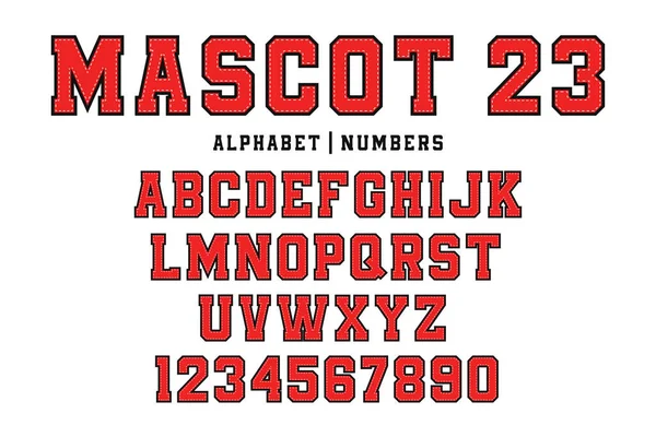 Klasik üniversite yazı tipi. Amerikan tarzı futbol, beyzbol ya da basketbol logoları ve tişörtler için klasik yazı tipi. Üniversite ve okul tarzı yazı tipi, forvet. Vektör