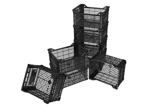 Plastic crates — Stock Photo, Image