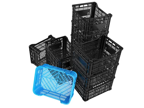 Plastic crates — Stock Photo, Image