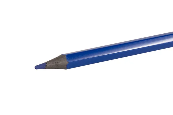 Beyaz Üzerine Izole Edilmiş Sanat Eseri Için Mavi Renkli Kalem — Stok fotoğraf