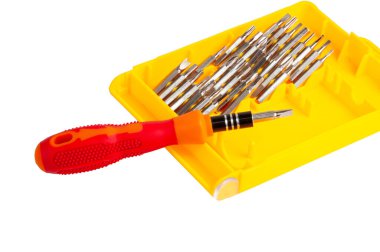 Sarı kutuda tornavida aletleri seti