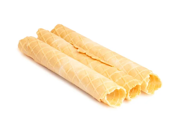 Waffelbrötchen Snack Stick Isoliert Auf Der Weißen — Stockfoto