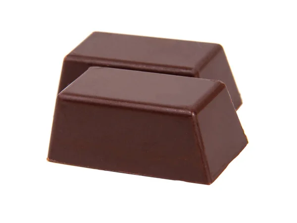 Chocolate Leite Doce Isolado Branco — Fotografia de Stock