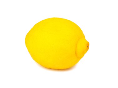 Sarı turunçgil limon meyvesi beyaza izole edilmiş.