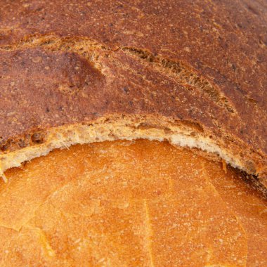 Çift beyaz kahverengi ekmek lezzetli doku arkaplanı