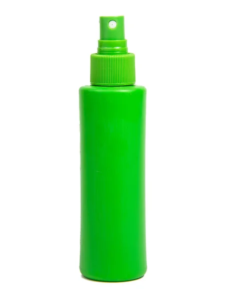 Grüne Sprühflasche Isoliert Auf Weißem Hintergrund — Stockfoto