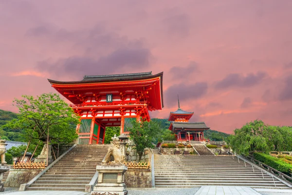 Ro Mon Puerta Roja Puesta de sol Kiyomizudera Templo Entrada —  Fotos de Stock