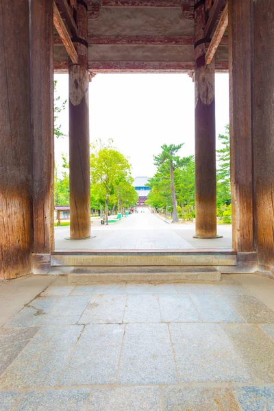 Porta do centro de Todai-ji da porta sul de Nandaimon — Fotografia de Stock