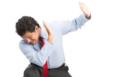 Workplace Verbal Physical Violence Hispanic Man